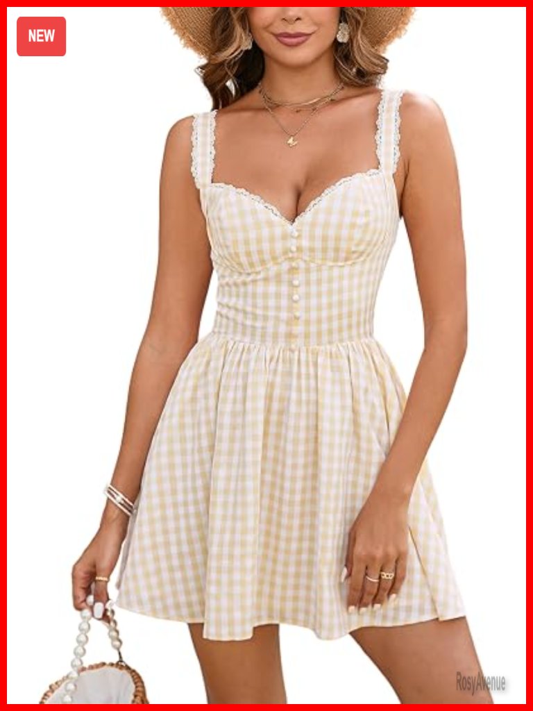 Lace Corset Mini Dress Sweetheart Spaghetti Strap Flowy A-Line Smocked Back